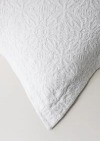 Cotton jacquard cushion cover with mosaic design 50x50 cm