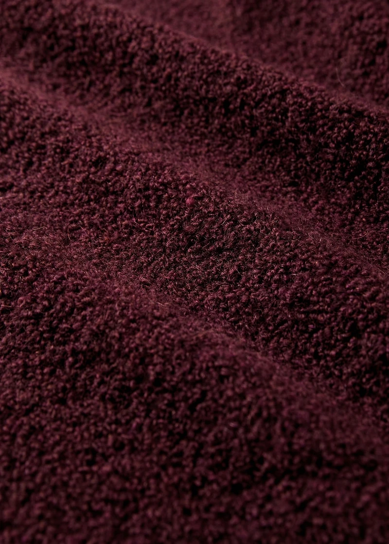 Bouclé-effect wool blanket