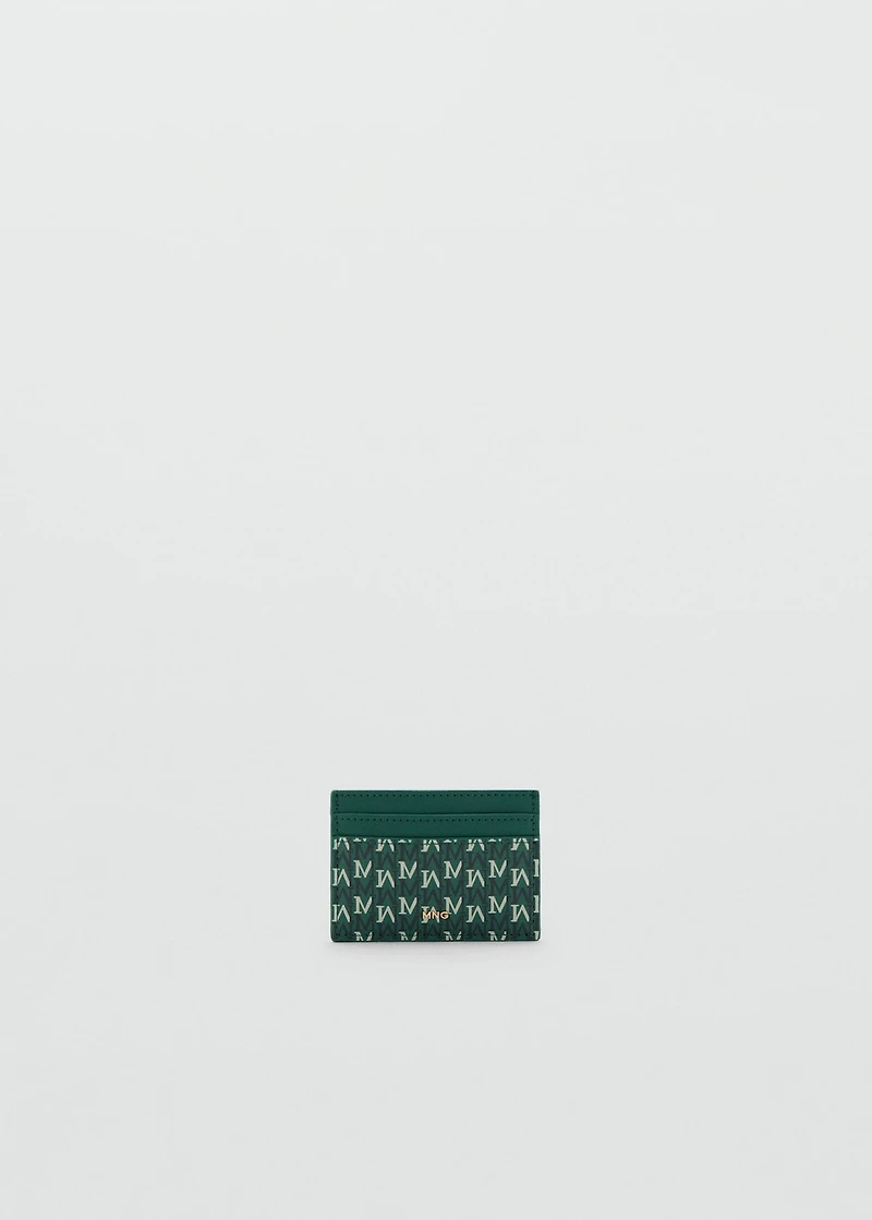 Card holder with printed logo