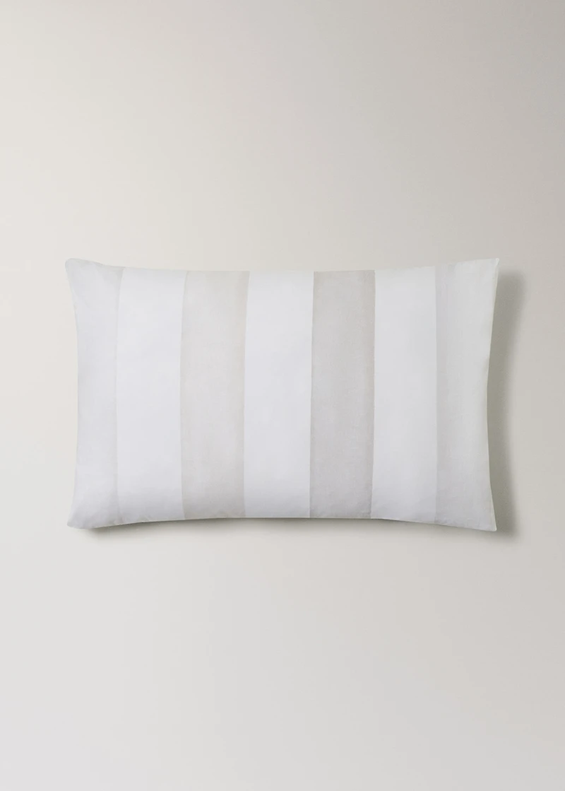 Two cotton percale pillowcases with a stripe print 50x75 cm