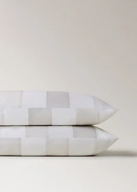 Two cotton percale pillowcases with a stripe print 50x75 cm