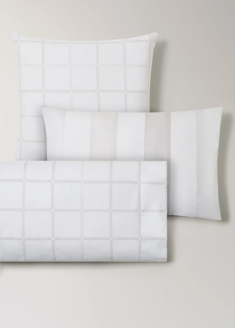 Two cotton percale pillowcases with a stripe print 50x75 cm