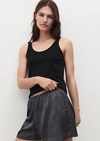 Cotton round-neck top