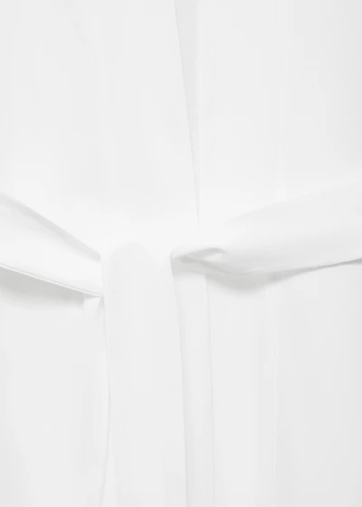 Cotton robe with lace