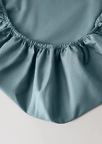 Percale cotton fitted sheet for cot