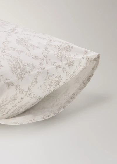 Toile de Jouy percale cotton pillowcase 30x50 cm