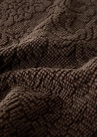 Floral jacquard bath mat