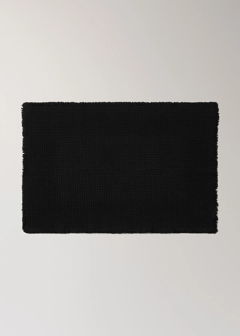 Cotton waffle bath rug