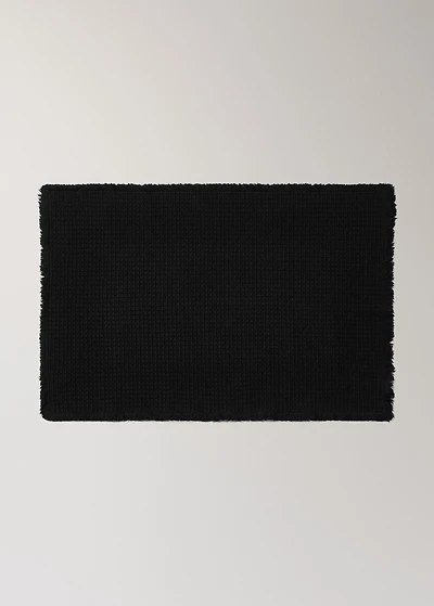 Cotton waffle bath rug