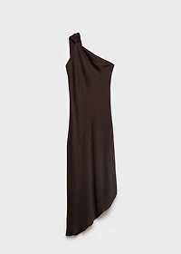 Asymmetrical satin dress