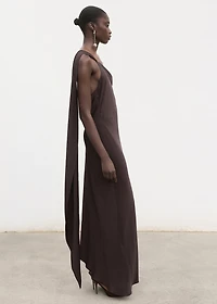 Asymmetrical satin dress