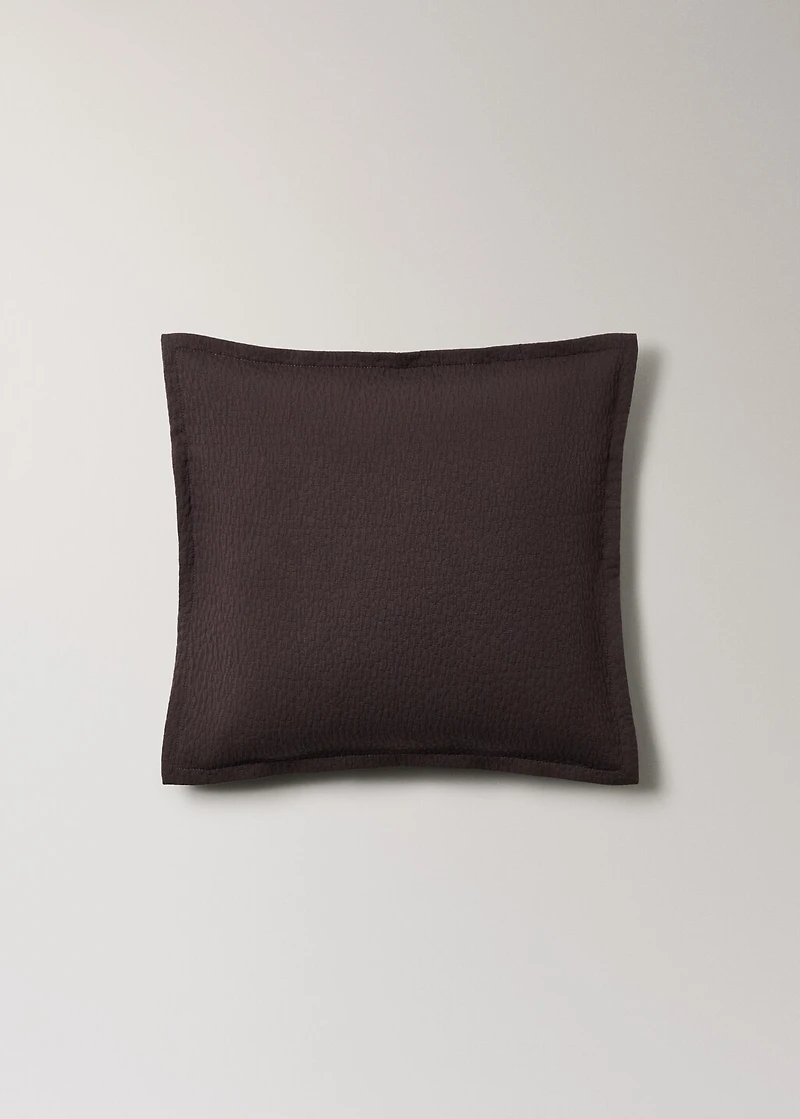 Garment-dyed cotton textured cushion cover 50x50 cm