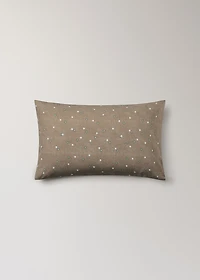 Percale cotton pillowcase with star print 60x60 cm