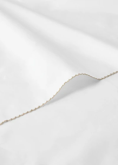 Cotton percale top sheet with picueta detail for crib