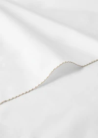 Cotton percale top sheet with picueta detail for crib