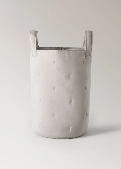 Large quilted cotton basket