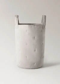 Large quilted cotton basket