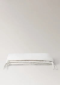 Cotton yarn-dyed protector with mini-check pattern for cot