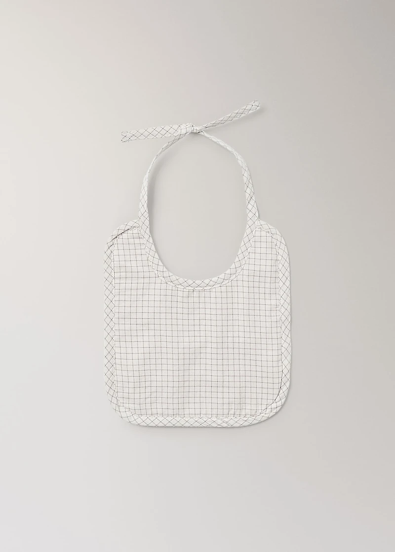 Cotton check bib
