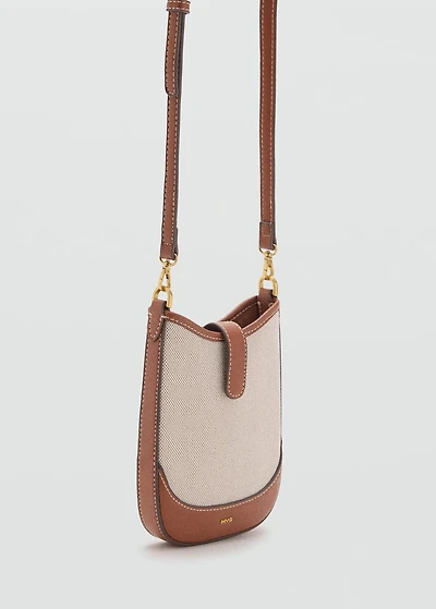 Canvas crossbody cell phone case