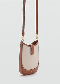 Canvas crossbody cell phone case