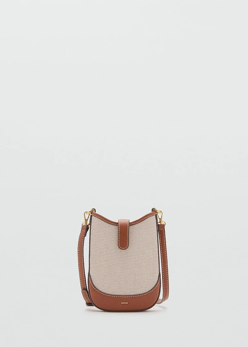 Canvas crossbody cell phone case