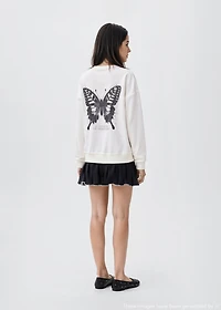 Butterfly-print sweatshirt