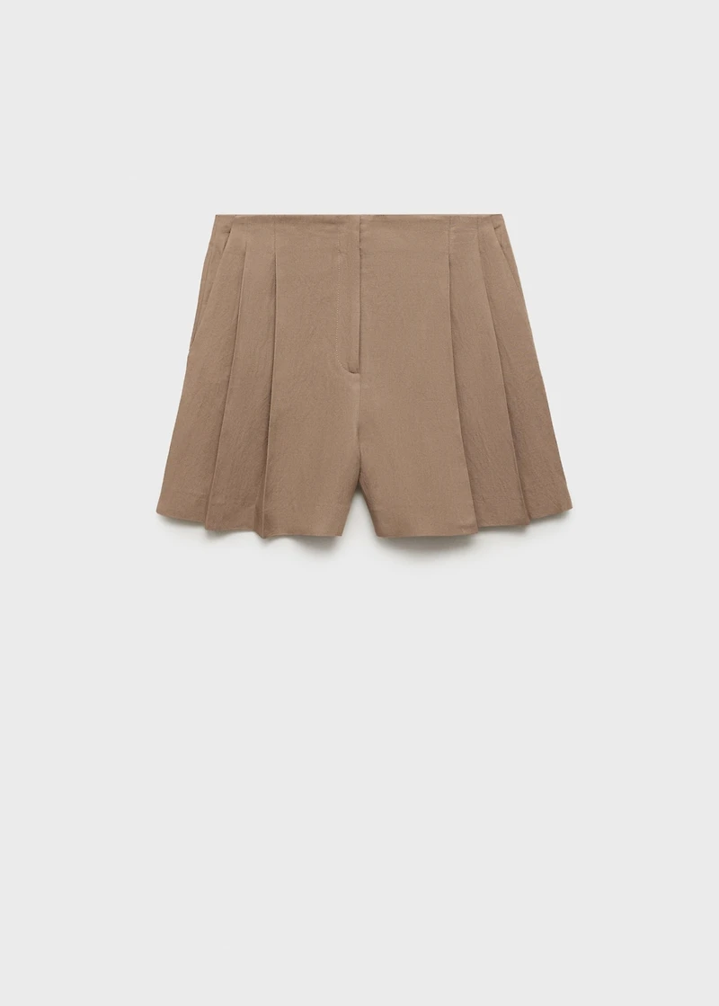 Linen bermuda shorts
