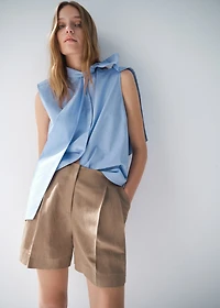 Linen bermuda shorts