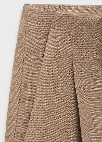 Linen bermuda shorts