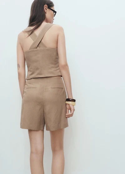 Linen bermuda shorts