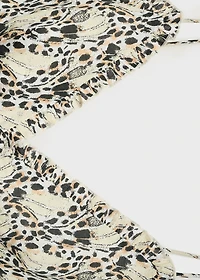 Printed ruched dress