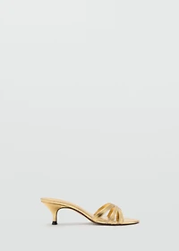 Kitten heel sandals with straps