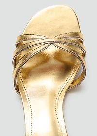 Kitten heel sandals with straps