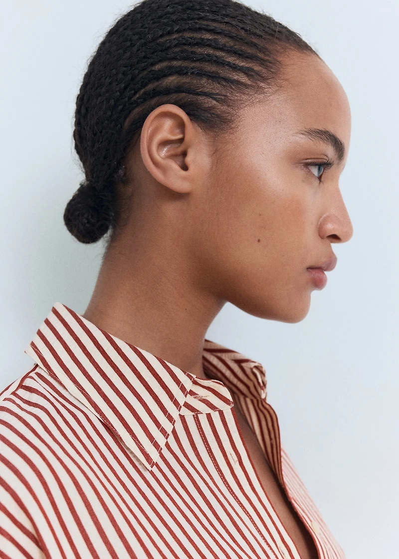 Striped straight shirt