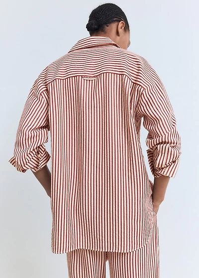 Striped straight shirt
