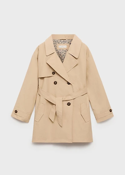Double-breasted trench coat