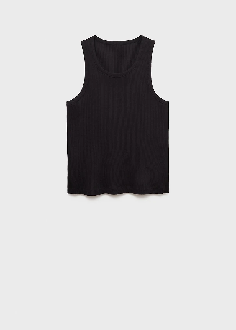 Slim-fit ribbed tank top