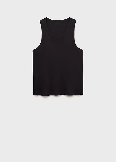 Slim-fit ribbed tank top