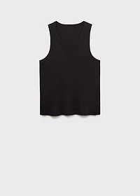 Slim-fit ribbed tank top