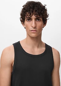 Slim-fit ribbed tank top