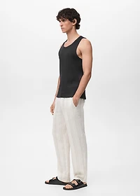 Slim-fit ribbed tank top