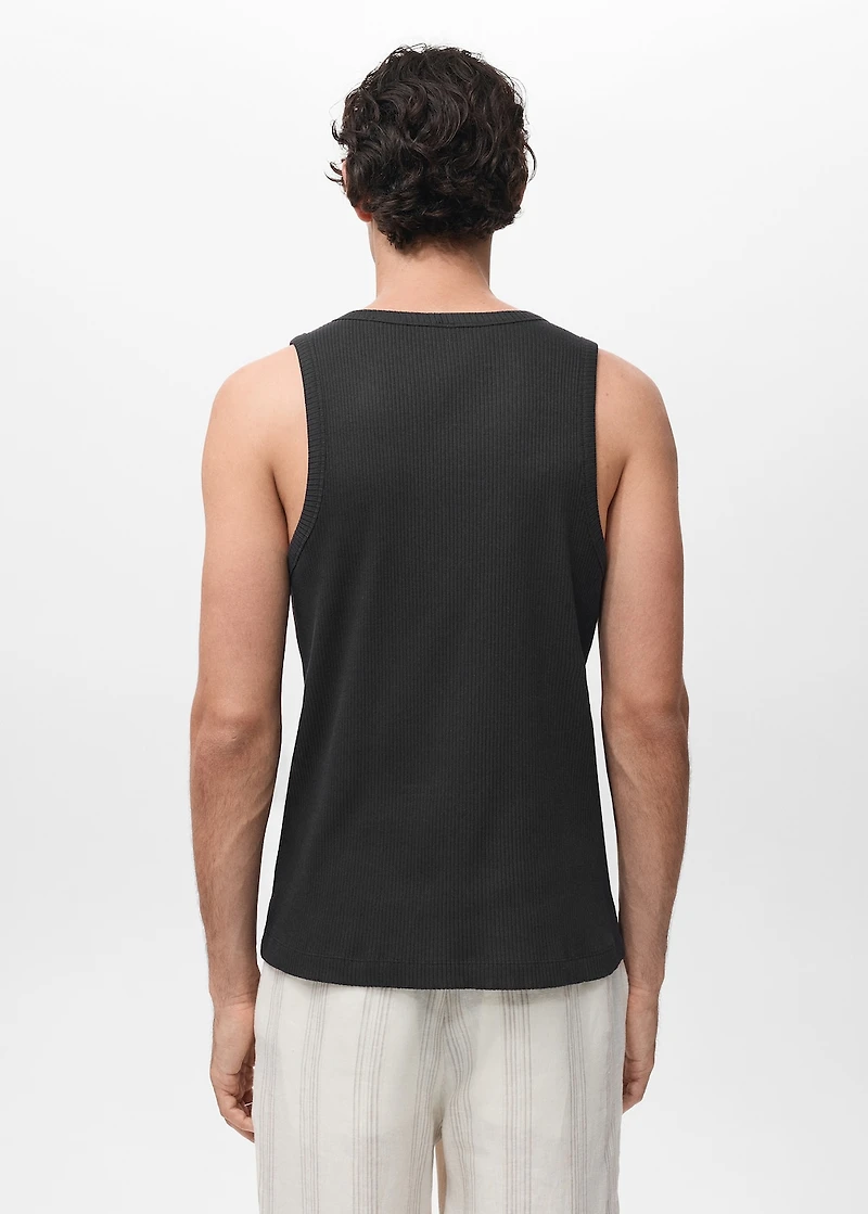 Slim-fit ribbed tank top