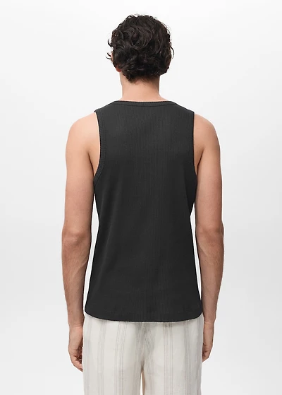 Slim-fit ribbed tank top