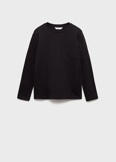 Long-sleeved t-shirt with pocket