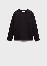 Long-sleeved t-shirt with pocket