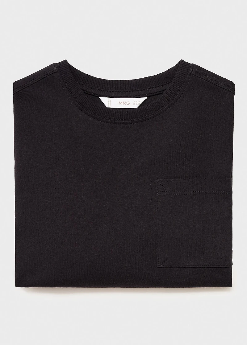 Long-sleeved t-shirt with pocket