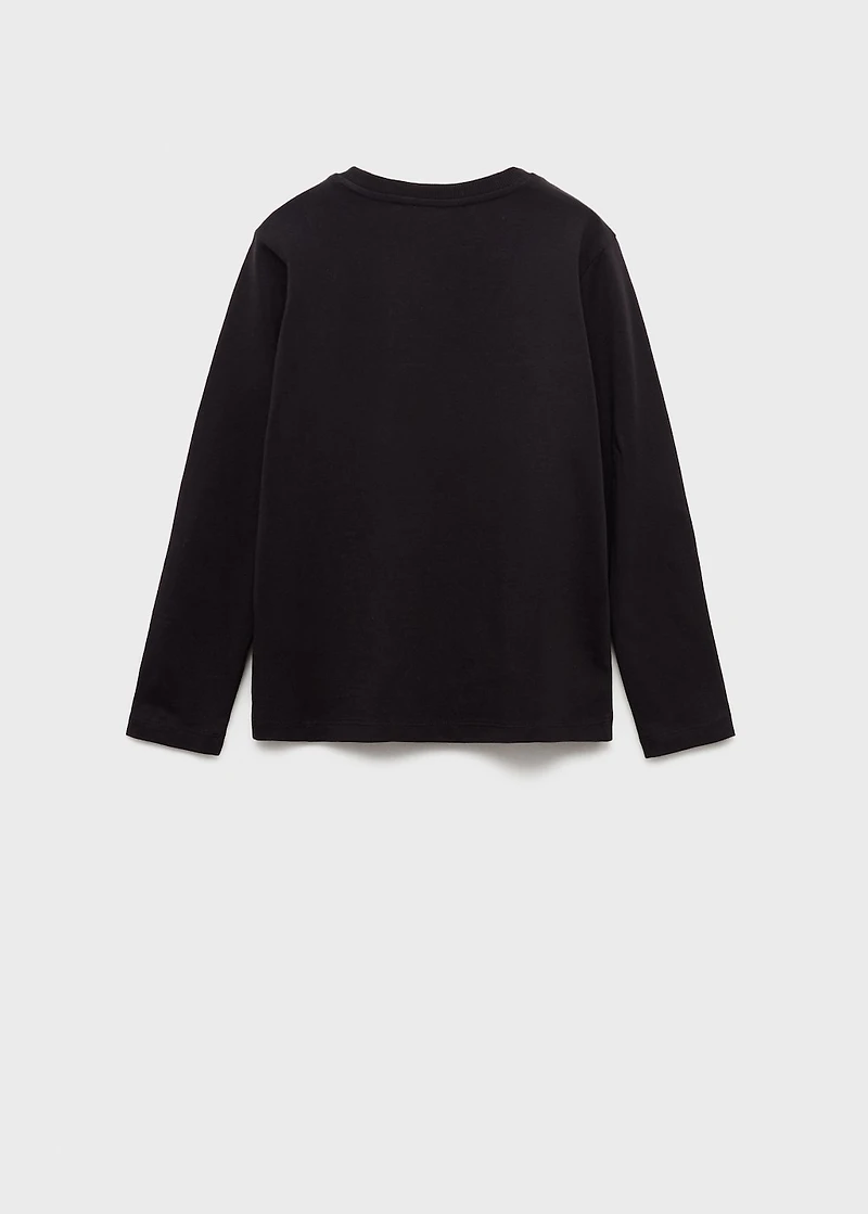 Long-sleeved t-shirt with pocket