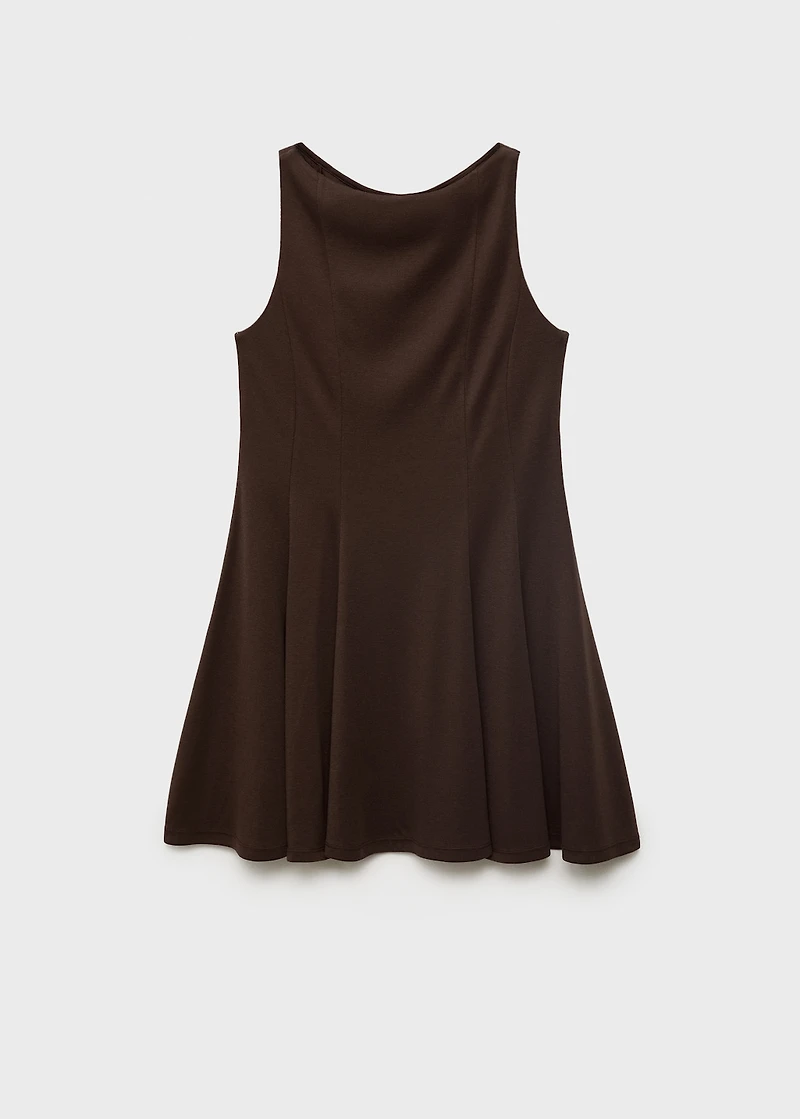 Pleated A-line dress