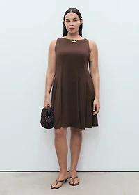 Pleated A-line dress